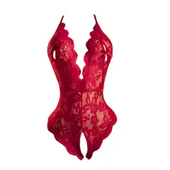 GENERICO - Body de Encaje con abertura Lencería Fina