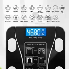 GENERICO - Balanza Digital Inteligente 180kg Control de Peso Color Negro