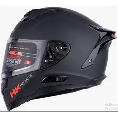 CES - CASCO HOKEN INTEGRAL NEGRO MATE LUZ LED 866
