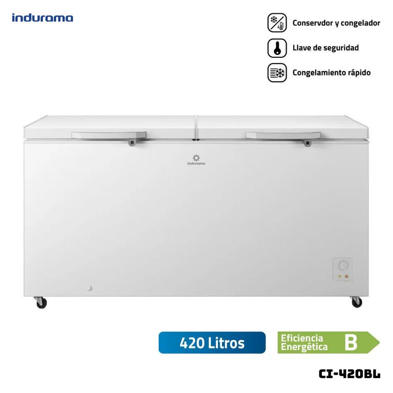 CONGELADORA 420 L BLANCO CROMA - CI-420BL