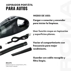 GENERICO - ASPIRADOR PORTÁTIL PARA AUTOS 4 EN 1