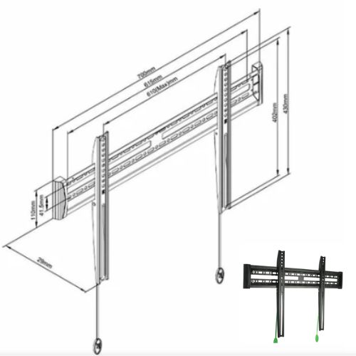 Rack Soporte Tv Lcd Led Smart 40 a 70 Pulgadas Base Fija C3F