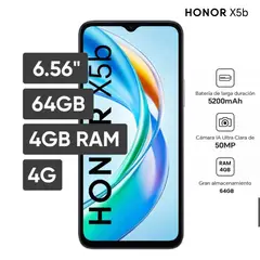 HONOR - Celular X5B 65´ pulg - 4GB 64GB 50MP - Negro