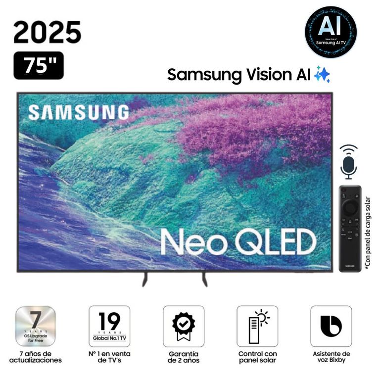 Televisor 75'' Neo QLED 4K Vision AI Smart TV QN75QN1EFAGXPE - Nuevo 2025