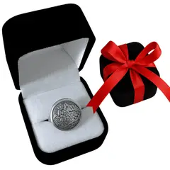 GENERICO - Anillo Machu Picchu Cusco Regulable Regalo Plata Quemada 950