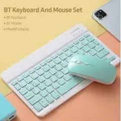 GENERICO - Teclado con Mouse inalámbrico Celular Tablet TV Color Rosado