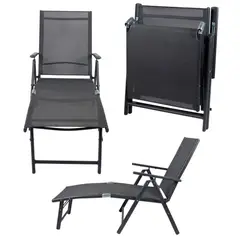 NOVAHUS - Reposera Aluminio Plegable Gris