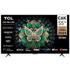 TCL - Televisor Mini LED 55 UHD 4K Smart TV 55C6K