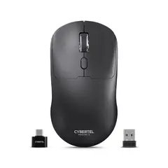 CYBERTEL - Mouse 3 Modos: BT Inalámbrico Recargable Endure 3 M702-3M
