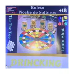 GENERICO - Juego de Mesa Ruleta Noche de Solteros + Tic Tac Ludo Shot