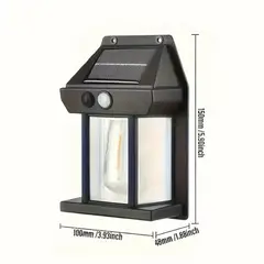 GENERICO - Lámpara Solar Exterior para Pared Sensor de Movimiento Impermeable