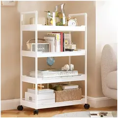 MINARI - Estante Carrito Organizador de Cocina Baño Multifuncional BL ES4