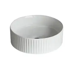 XM - LAVABO OVALIN DE LOZA REDONDA BLANCO LZ-499-36-T