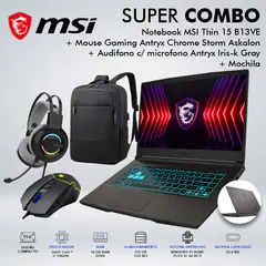 MSI - LAPTOP GAMING THIN 15 B13VE INTEL CORE i7-13620H MEMORIA 16GB DISCO 512GB