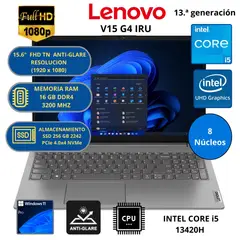 LENOVO - LAPTOP V15 G4 IRU INTEL CORE i5 -RAM 16 GB SSD 256 GB 15.6” FHD WINDOWS 11