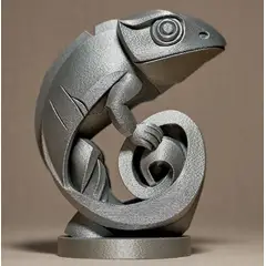 GENERICO - ADORNO EXCLUSIVO CAMALEON GRIS 23cm x 13cm x 18cm