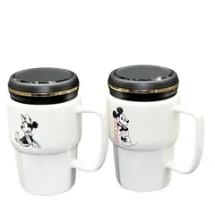 DISNEY CLASICOS - Set Mug Mickey y Minnie Colección Disney cTapa 400 ml 2 Pzas