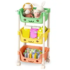 MINARI - Estante Carrito Organizador de 3 Niveles con Ruedas Multifuncional EM3