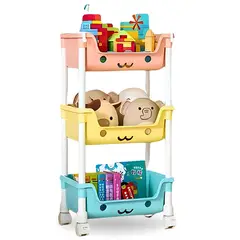 MINARI - Estante Carrito Organizador de 3 Niveles con Ruedas Multifuncional EM3