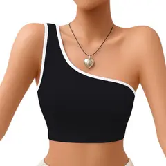 GENERICO - Basico Mujer Top Tarzan Rib Ana Sotluc-9 Color Negro