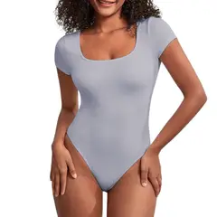 GENERICO - Body Manga Corta Anasotluc-17 Rib Color Gris