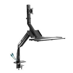 GENERICO - RACK SOPORTE GLIXCO CON TECLADO PARA MONITOR 32 PULG 360G PN WS21C01