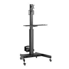 GENERICO - PEDESTALGLIXCO CON RUEDAS PARA MONITOR 32 PULG CON SOPORTE PN FWS051