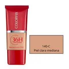 Esika - Base maquillaje duradero fps 30 colorfix 36H ésika 140-C piel clara mediana