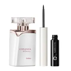 ESIKA - Perfume Vibranza Blanc + delineador liquido plumon -