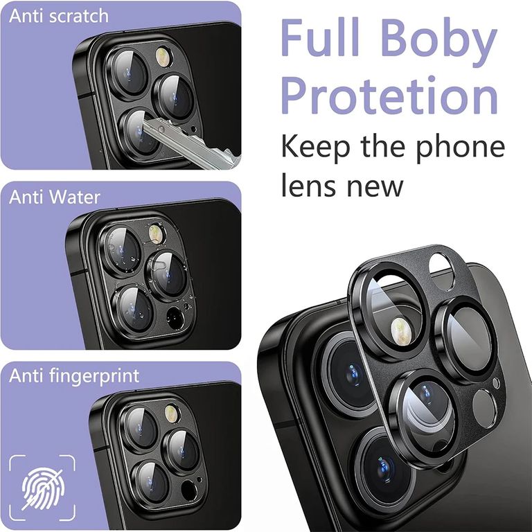 PROTECTOR DE CAMARA IPHONE 16 PRO MAX - 16 PRO BLACK