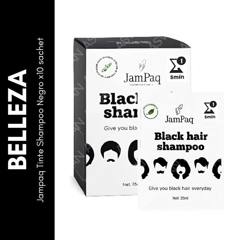 Jampaq Tinte Shampoo Negro x10 sachet