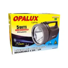 OPALUX - Linterna Led Recargable 5W Alta Resistencia