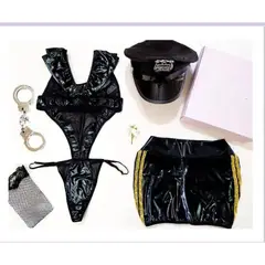 GENERICO - LENCERIA SEXY DISFRAZ POLICIA TRANSPARENTE TALLA S-M-L