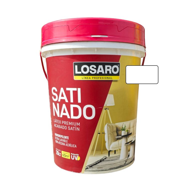 Pintura Látex Premium Satinado 20L 5 Gal Blanco - Anti hongos