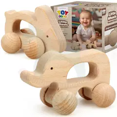 GENERICO - Coches de Madera Montessori para Bebés 0 a 3 Años