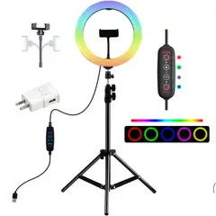 GENERICO - Aro De Luz Rgb 30cm para TikTok Redes Trípode 210cm Cargador