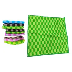 GENERICO - 9 Paños de microfibra 30x30cm cuadros multicolor