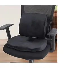 OEM - DUO Cojín De Asiento con Gel Y Almohada De Soporte Lumbar Coche Oficin