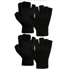 GENERICO - 04 Guantes Frio Abrigador Mitones Calido Sin Dedos Invierno