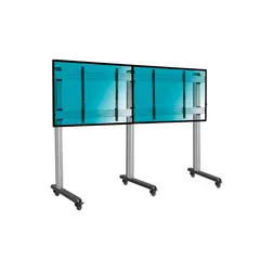 GENERICO - PEDESTAL CON RUEDAS VIDEOWALL 2 PANTALLAS 86 P PN VW022TV86L3-K