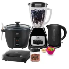 OSTER - Super Kit Licuadora + Arrocera + Hervidor + Sandwichera
