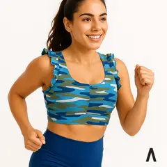 AGO ACTIVEWEAR - Top deportivo navy blondas