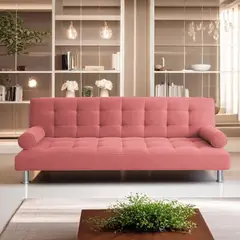 CASA BELLA - CASABELLA SOFA CAMA LORENZ 3 CUERPOS ROSA
