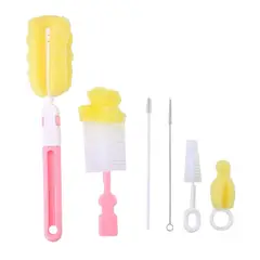 GENERICO - Juego de Cepillos de Esponja para Limpieza Rosado