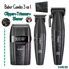 GENERICO - Combo Barber VGR Clipper + Trimmer + Shaver V-640S3