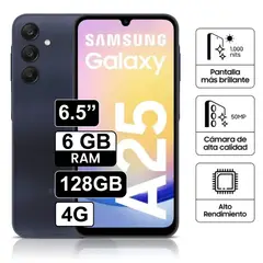 SAMSUNG - Galaxy A25 5G 128GB 6GB RAM - NEGRO