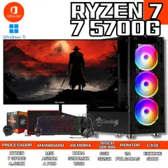 RYZEN - PC AMD 7 5700G 16GB RAM+SSD 512GB+ MONITOR 24 PULGADAS