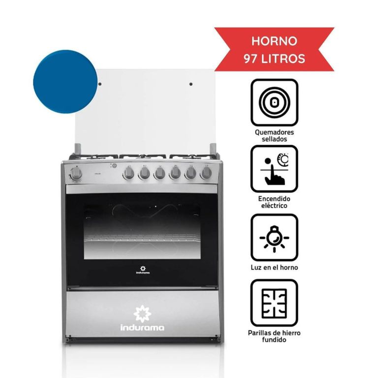Cocina a Gas Cataluña QZ 6 Hornillas Croma