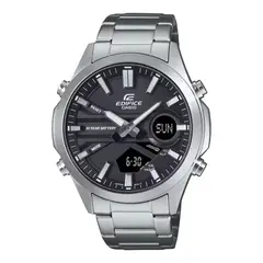 EDIFICE - Reloj EFV-C120D-1A Hombre Acero Plateado y Negro
