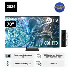 SAMSUNG - Televisor QLED Tizen OS Smart Tv 70" 4K 70Q65D - Nuevo 2024